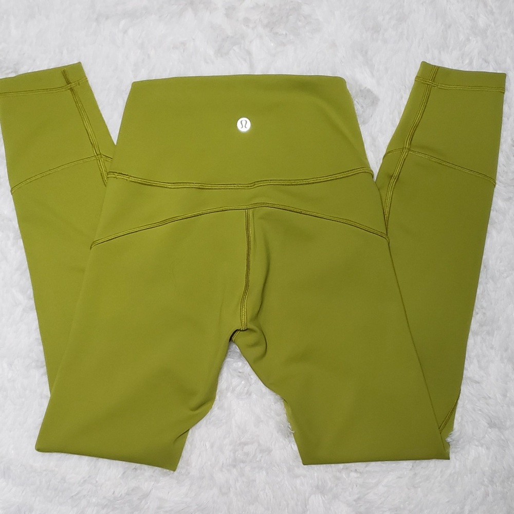Lululemon Wunder Train High-Rise Tight 25"  Lime Green